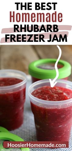 the best homemade rhubarb freezer jam recipe