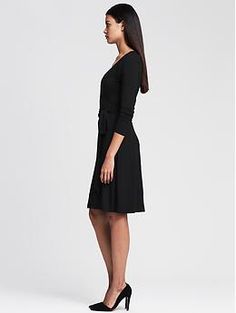 Gemma Wrap Dress | Banana Republic Chic V-neck Dress With Belted Cuffs, Fall Belted Dress For Date Night, Fall Date Night Belted Dress, A-line Belted Dress For Fall, V-neck Belted Dress For Office, Knee-length Belted Dress For Date Night, Fitted Long Sleeve Belted Dress For Work, Fitted Belted Long Sleeve Dress For Work, Chic Belted A-line Wrap Dress