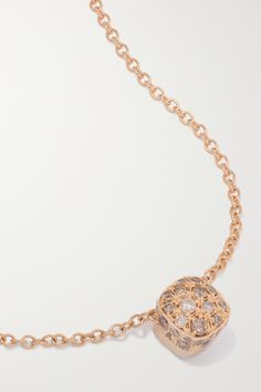 Pomellato's approach to crafting jewelry is at once pioneering and traditional - the brand is proud of its Milanese goldsmithing heritage but committed to challenging the status quo, too. This 'Nudo Petit' necklace has been handcrafted in the brand's Italian atelier from 18-karat rose and white gold, and has a pendant adorned with subtly sparkling brown diamonds. It's a forever gift for the one you cherish. Fine Jewelry 14k Rose Gold White Gold Necklace, Refined Rose Gold Diamond Necklaces, Refined Rose Gold Diamond Necklace, Rose Gold 14k Diamond Necklace With Single Cut Diamonds, Refined Rose Cut Diamond Jewelry As Gift, Luxury 14k Rose Gold Jewelry With Rose Cut Diamonds, Luxury Rose Gold Round Diamond Necklace, Luxury 14k Rose Gold Formal Jewelry, Luxury 14k Rose Gold Jewelry For Formal Occasions