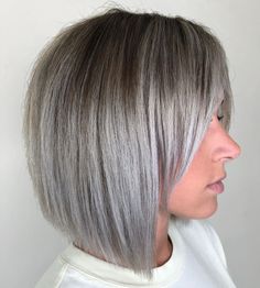 Silver Ash Hair, Silver Balayage, Silver Ombre Hair