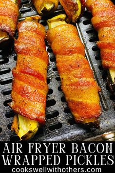 bacon wrapped pickle spears Pickle Wrapped In Bacon, Air Fried Bacon Wrapped Pickles, Pickle Bacon Wraps, Bacon Wrapped Cream Cheese Pickles, Bacon Wrapped Fried Pickles, Air Fryer Pickle Wraps, Bacon Wrapped Dill Pickle Spears, Stuffed Pickles Wrapped In Bacon, Pickle Poppers Bacon Wrapped