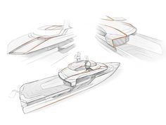 three different views of a boat in various stages of construction, including the front and back