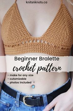 Crochet Bra Top Pattern Free, Crochet Halter Top Pattern Free Easy, Crochet Bra Pattern Free, Crochet Top For Beginners, Crochet Bralette Pattern Free, Crochet Bralet, Crochet Bra Pattern, Bralette Crochet