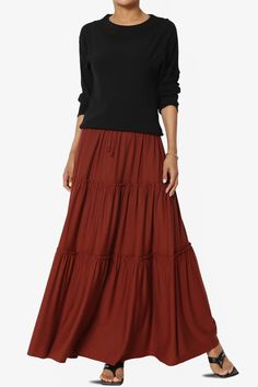 Jersey Maxi Skirt, Lounge Outfits, Long Maxi Skirt, Long Maxi Skirts, Casual Weekend, Long Maxi, Line Design, Drawstring Waist, Maxi Skirt