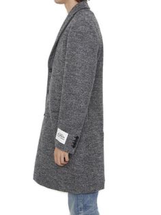 Get ready to turn heads with this exquisite wool coat. The lapel collar, padded shoulders, and buttoned cuffs give it a sophisticated and timeless look, while the back slit hem adds a touch of modern flair. Crafted from 100% wool, this coat is not only luxurious and warm, but also durable and long-lasting. Elevate your style and stay cozy all season long with this single-breasted wool coat. Whether you're heading to the office or out for a night on the town, this versatile piece will effortlessl Single Breasted Coat, Leather Cap, Single Breasted Jacket, Dolce And Gabbana Man, Sneaker Heels, Casual Backpack, Contrast Trim, Grey Color, Wool Jacket