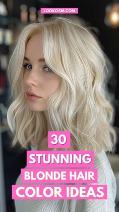 30 Whimsical Blonde Hair Color Ideas Highlights For Yellow Blonde Hair, Bright Light Blonde, Platinum Blonde Hair Inspiration, 2024 Summer Blonde Hair Trends, Solid Blonde Hair Color Ideas, Bright Blonde Hair Color Ideas, Blonde Hair Color Ideas For Summer Highlights, Blond Hair Ideas For Summer, Cool Blonde Vs Warm Blonde