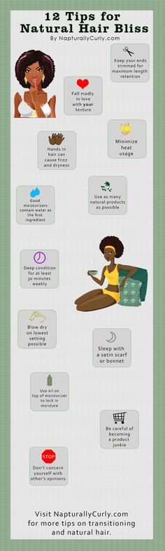 Tips for Healthy Natural Hair (Infographic) Natural Hair Care Tips, Types Of Hair, Beautiful Natural Hair, Healthy Natural Hair, Natural Hair Beauty, Black Hair Care, Natural Styles, Natural Hair Inspiration