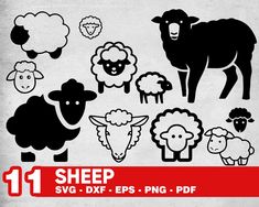 sheep svg files for silhouettes, eps and png