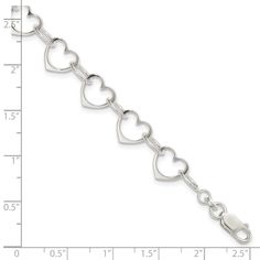 Upgrade your jewelry collection with our exquisite Sterling Silver Heart Link Bracelet. This stunning bracelet features delicate heart-shaped links crafted from high-quality sterling silver, giving it a timeless and elegant appeal.Measuring 7 inches in length, this bracelet is the perfect accessory to add a touch of romance and sophistication to any outfit. Whether you're dressing up for a special occasion or simply want to elevate your everyday look, this bracelet is sure to impress.The sterlin 2024 Jewelry, Yellow Pearl Earrings, Sterling Silver Heart Bracelet, Brown Pearl Earrings, Hummingbird Pendant, Rose Gold Heart, Heart Pendant Diamond, Stylish Earring, Birthstone Pendant