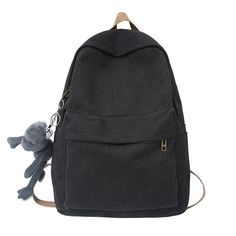 TAVIMART - Fashion Canvas Women Backpack Student School Bags For Teenage Girls Quality Solid Color Female Backpack Leisure Travel Bookbag Backpack Size:length 31cm,Width 13cm,Height 42cm Gray Backpack Shoulder Bag For School, Gray Backpack For Students, Gray School Bag For Back To School, Gray Back-to-school Bag, Softback Canvas Bag For Back To School, Back To School Canvas Softback Bag, Cat Wallet, Back To School Fashion, Travel Rucksack