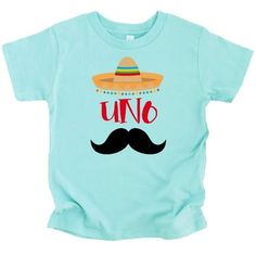 These 1st Birthday Fiesta Uno Short Sleeve Crew Neck Shirts and Short Sleeve Bodysuits with ribbed openings and three-snap closure are both perfect for any birthday party theme or birthday celebration! These little girl and little boy outfits for infant and toddler youth girls and boys are great for cake smash photos and always make a great gift for any first birthday celebration! All of our Olive Loves Apple first birthday shirt designs are high quality and offered in many colors and sizes for 1st Birthday Boy Shirt, Military Green Shirt, Mustache Birthday, Fiesta Shirt, Themed First Birthday, Burgundy Shirt, Toddler Wearing, 1st Birthday Shirts