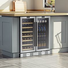 an image of a wine cooler in the kitchen