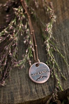 Adventure Hand-stamped Necklace Boho Copper Jewelry Encouragement Sobriety Divorce Gift - Etsy Divorce Gift, Hand Stamped Necklace, Native Jewelry, Feather Pendant, Necklace Boho, Copper Pendants, Be Free, Copper Jewelry, Boho Necklace