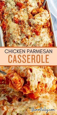 chicken parmesan casserole is an easy dinner recipe