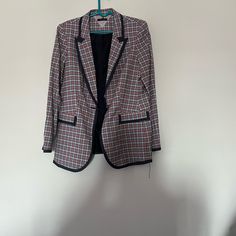 Tommy Hilfiger Size 16 New Blazer For Women Brand New Never Worn Selling On Several Sites Only $50 Dollars Tommy Hilfiger Luxury Casual Outerwear, Tommy Hilfiger Coat, Tommy Hilfiger Windbreaker, Grey Jacket Women, 50 Dollars, Band Jacket, Black Quarter Zip, Blazer For Women, Polka Dot Blazer