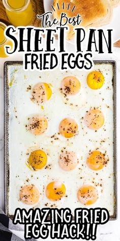 the best sheet pan fried eggs are amazing