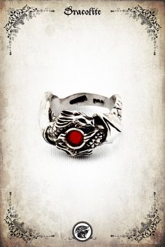 Medieval Bahamut Ring- Sterling silver 925 made by our team at Dracolite. Imagined and created by our designer Charles Brousseau. Details : * 100% original and unique design * Handmade by our professional jewelry team * High quality materials (925 sterling silver) * Made in Canada Dimensions : * Bottom band 6mm (widest 12mm) Sizes : * See our chart in item pictures * Custom sizes available (contact-us) * Consider ordering 1/2 to 1 size larger on wider bands Crystal: * See our chart in item pictu Gothic Style Silver Ring With Gemstone, Gothic Silver Ring With Gemstone, Gothic Sterling Silver Promise Ring, Medieval Style Silver Promise Ring, Sterling Silver Medieval Style Rings As Gift, Antique Silver Gothic Sterling Silver Rings, Silver Fantasy Rings For Collectors, Gothic Antique Silver Sterling Silver Rings, Gothic Sterling Silver Rings In Antique Silver