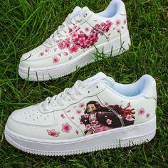 Nezuko Kamado Shoe | Anime X Sneakers | Anime Gift | Kimetsu No Yaiba | Anime Shoe | Anime Low Top sneakers Chibi Art Style, Anime Sneakers, Painted Sneakers, Style Converse, Chibi Art, Air Force 1 Custom, Custom Air Force 1, Anime Inspired Outfits, Nezuko Kamado