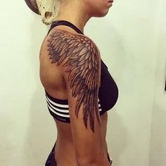 Back Arm Wing Tattoo, Wing Tattoo On Arm For Women, Wing Tattoo Sleeve Women, Wings Tattoo Shoulder Women, Wing On Arm Tattoo Women, Wings Arm Tattoos For Women, Angel Wing On Shoulder Tattoo, Arm Wing Tattoo Women, Wing Shoulder Tattoo Women