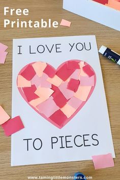 a valentine's day card made with construction paper