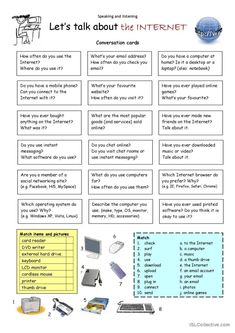 the internet worksheet for students to learn