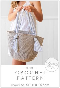 the free crochet pattern for this bag is easy to make and looks great