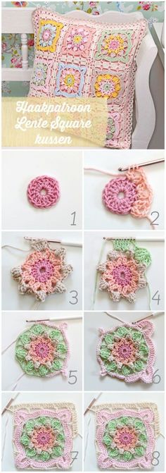 the instructions for crocheted doily are shown