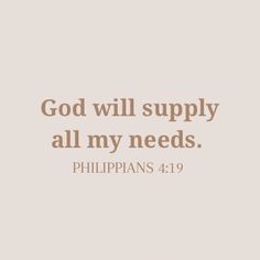 the words god will supply all my needs