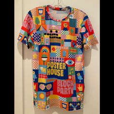 Nwt Poster House Unisex Colorful Graphic T-Shirt In Small. Bundle To Save On Shipping! Poster House, Women Poster, Blue Orange, Graphic T Shirt, Color Blue, Womens Tops, Tops & Tees, Orange, T Shirt