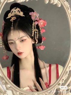 Hanfu Makeup Tutorial, Chinese Traditional Makeup, Traditional Chinese Makeup, Hanfu Makeup, Chinese Princess Dress, Anime Cosplay Makeup, Chinese Makeup, Chinese Princess