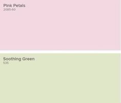 two different shades of pink and green with the same color scheme in each one's palette