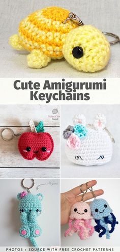 crochet amigurmi keychains with free patterns