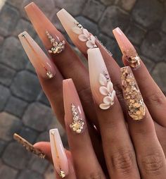 Glam Nails Rhinestones, Special Nails, Cute Acrylic Nail Designs, Coffin Nails Long, Her Nails, Ballerina Nails, Nail Swag, Summer Acrylic Nails, Glam Nails