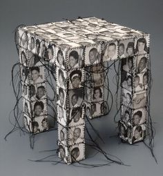 an image of a table made out of photos