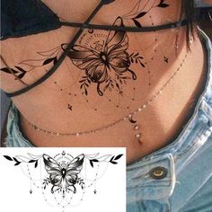 Super Cute And Stylish Ships In 5-10 Business Days Lace Thigh Tattoos, Glow Tattoo, Thigh Straps, Cute Simple Tattoos, Waist Tattoos, Belly Tattoos, Chest Tattoos For Women, Pretty Tattoos For Women, Classy Tattoos