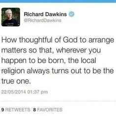 a tweet from richard dawkins