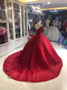 Off shoulder Dress Off shoulder Red Dress Red Glitter | Etsy Off Shoulder Red Dress, Corset Ballgown, Red Ballgown, Silver Sparkly Dress, Ballgown Dress, Prom Dress Pictures, Quince Dresses Red, Red Quinceanera Dresses, Quince Ideas