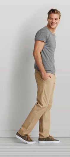 Khakis & Pants for Men | American Eagle Outfitters Khaki Pants Outfit Men Casual, Casual Summer Outfits For Men, Blue Blazer Outfit Men, Summer Outfits For Men, Couples Style, Spring Fashion Chic