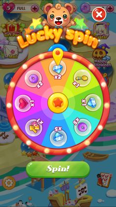 the lucky spin game is shown in this screenshot