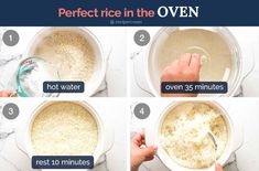 how to make perfect rice in the oven step - by - step instructions on how to cook