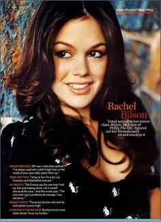 rachel bilson is featured on the cover of entertainment magazine's october 2009 issue