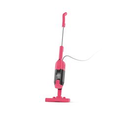 a pink and black vacuum on a white background