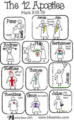 the 12 apathles for kids to learn