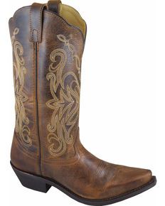 Smoky Mountain Madison Cowgirl Boots - Snip Toe, Brown, hi-res Shyanne Boots, Womens Cowgirl Boots, Ariat Boots, Horse Boots, Smoky Mountain, Smoky Mountains, Kids Boots, Boots Shoes, Boots Outfit