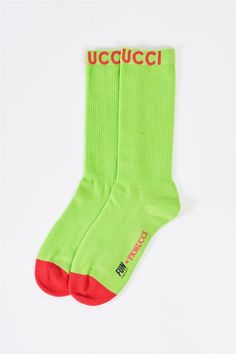 🖤 Neon Green & Red🖤 Fiorucci Brand - Red logo text detail🖤 Mid calf length, stretchy🖤 Trendy accent, looks cool with sneakers Sporty Spring Streetwear Socks, Casual Sports Socks For Spring, Casual Red Socks For Streetwear, Sporty Green Socks For Streetwear, Red Stretch Sporty Socks, Sporty Red Cotton Socks, Sporty Green Socks For Spring, Red Casual Sports Socks, Casual Red Sports Socks