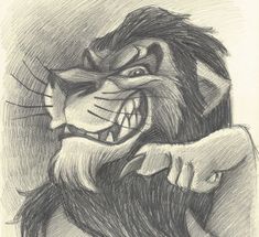 Scar Lion King Drawing Easy, Lion King Art Sketches, Scar Lion King Drawing, Disney Sketches Pencil, Lion Sketch, Cartoon Art Drawing, Disney Drawings Sketches, Animal Drawings Sketches