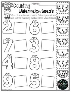 counting numbers worksheet for children to practice number recognition and matching with the letter s