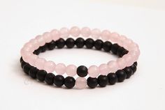 Couples bracelet set Couples jewelry Pink and black bracelets His and Her bracelet Couple gifts Matc Black Promise Bracelets For Valentine's Day, Couples' Black Promise Bracelets, Black Couples Bracelet Jewelry, Valentine's Day Black Beaded Bracelet For Best Friend, Black Couples Bracelets For Best Friend Gift, Couples Black Bracelets For Best Friend Gift, Cool Bracelets, Freestyle Watch, Couples Jewelry