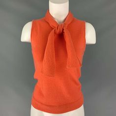 Clements Ribeiro Sweater Comes In A Orange Knitted Cashmere Featuring Tied Scarf Collar, Sleeveless. Made In Scotland. Excellent Pre-Owned Condition. Marked: S Measurements: Shoulder: 12 Inbust: 30 Inlength: 22 In Sui Generis Reference: 110710 Category: Casual Top More Details Brand: Clements Ribeiro Gender: Female Size: S Color: Orange Fabric: Cashmere Pattern: Knitted Style: Sleeveless Age Group: Adult Sui Generis Designer Consignment Is An Award Winning Fashion Resale Store For Women & Men. Located In San Francisco. The New York Times, Gq, Refinery29, Goop, Forbes And More Have Recognized Sui Generis As One Of The Best Consignment Stores In Us And San Fran Resale Store, Orange Fabric, Consignment Stores, Casual Top, Color Orange, Gq, Casual Tops, Women Men, Award Winning