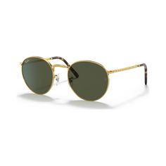 in stock Classic Yellow Gold Tinted Sunglasses, Classic Yellow Gold Polarized Sunglasses, Classic Yellow Gold Sunglasses With Polarized Lenses, Elegant Gold Sunglasses For Outdoor, Green Lenses, Gold And Green, Ray Ban Sunglasses, Gold Frame, Gold And Silver